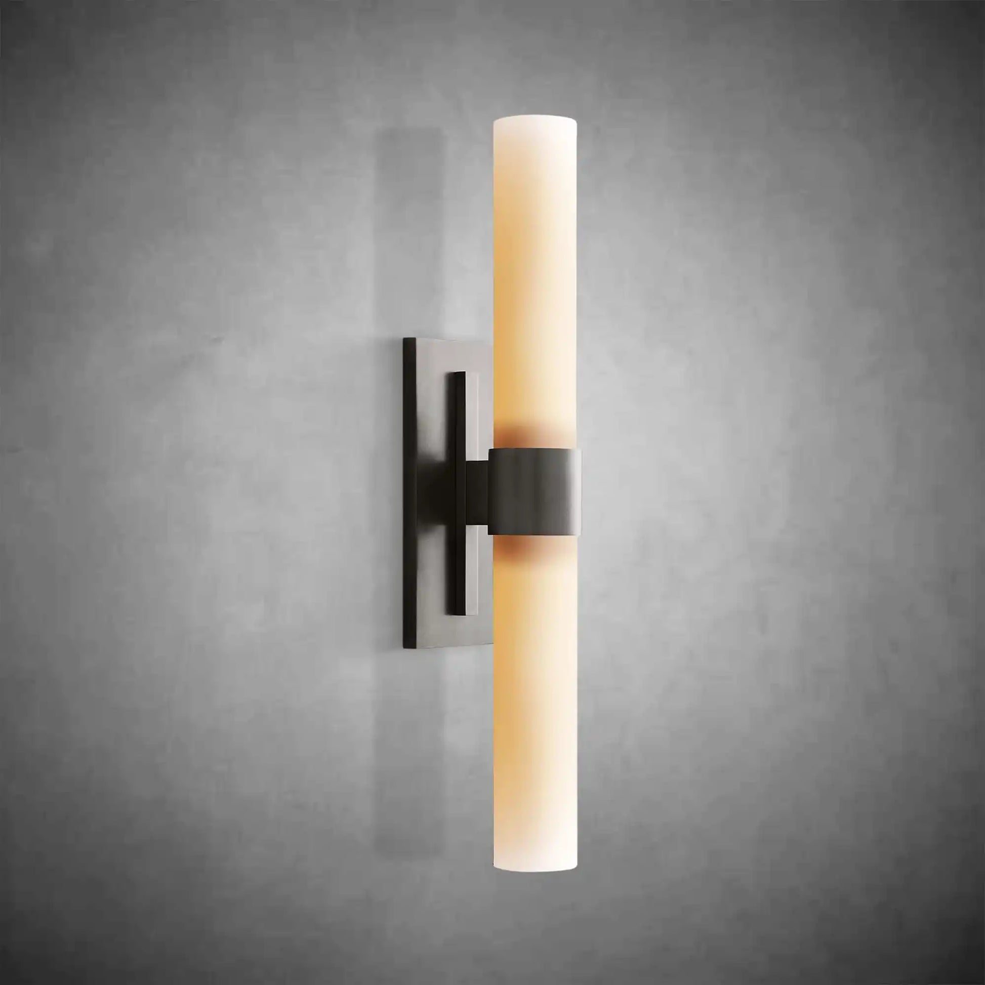 Nova Milk Glass Sconce – Art Deco Brass, Bronze, Nickel