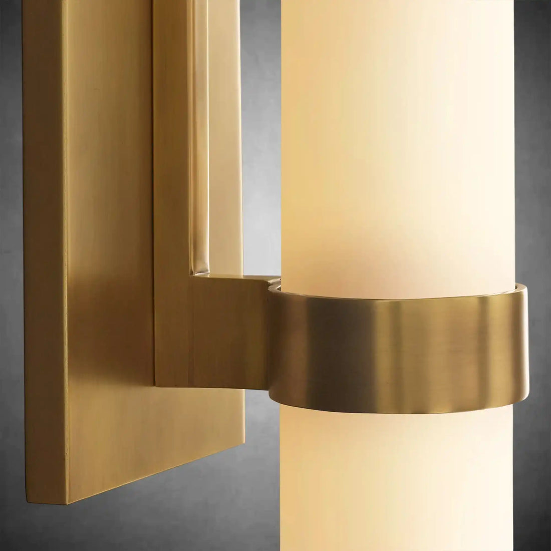 Nova Milk Glass Sconce – Art Deco Brass, Bronze, Nickel