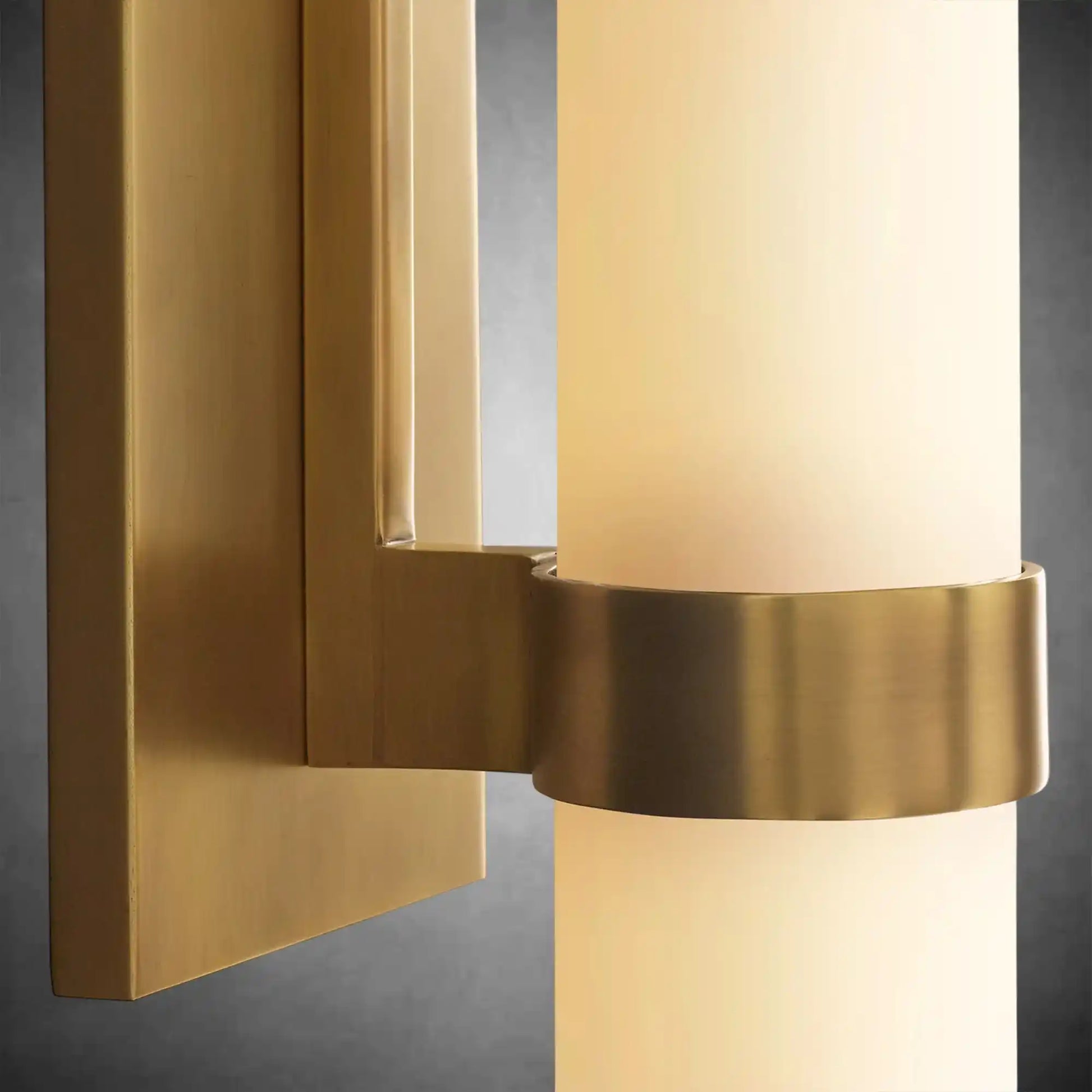 Nova Milk Glass Sconce – Art Deco Brass, Bronze, Nickel