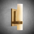 Nova Milk Glass Sconce – Art Deco Brass, Bronze, Nickel