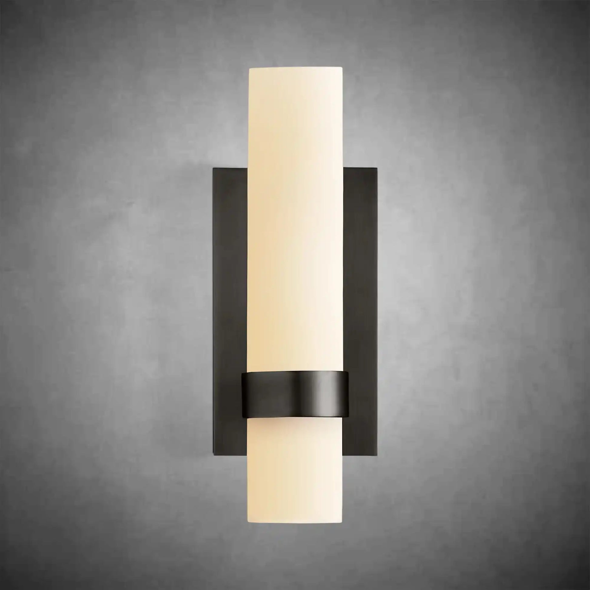 Nova Milk Glass Sconce – Art Deco Brass, Bronze, Nickel