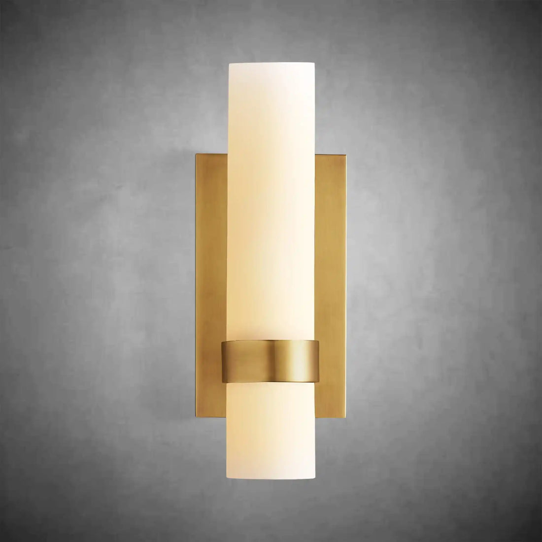 Nova Milk Glass Sconce – Art Deco Brass, Bronze, Nickel