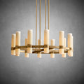 Nova Round Milk Glass Chandelier