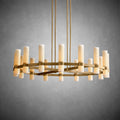 Nova Round Milk Glass Chandelier