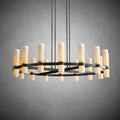 Nova Round Milk Glass Chandelier