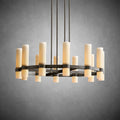 Nova Round Milk Glass Chandelier