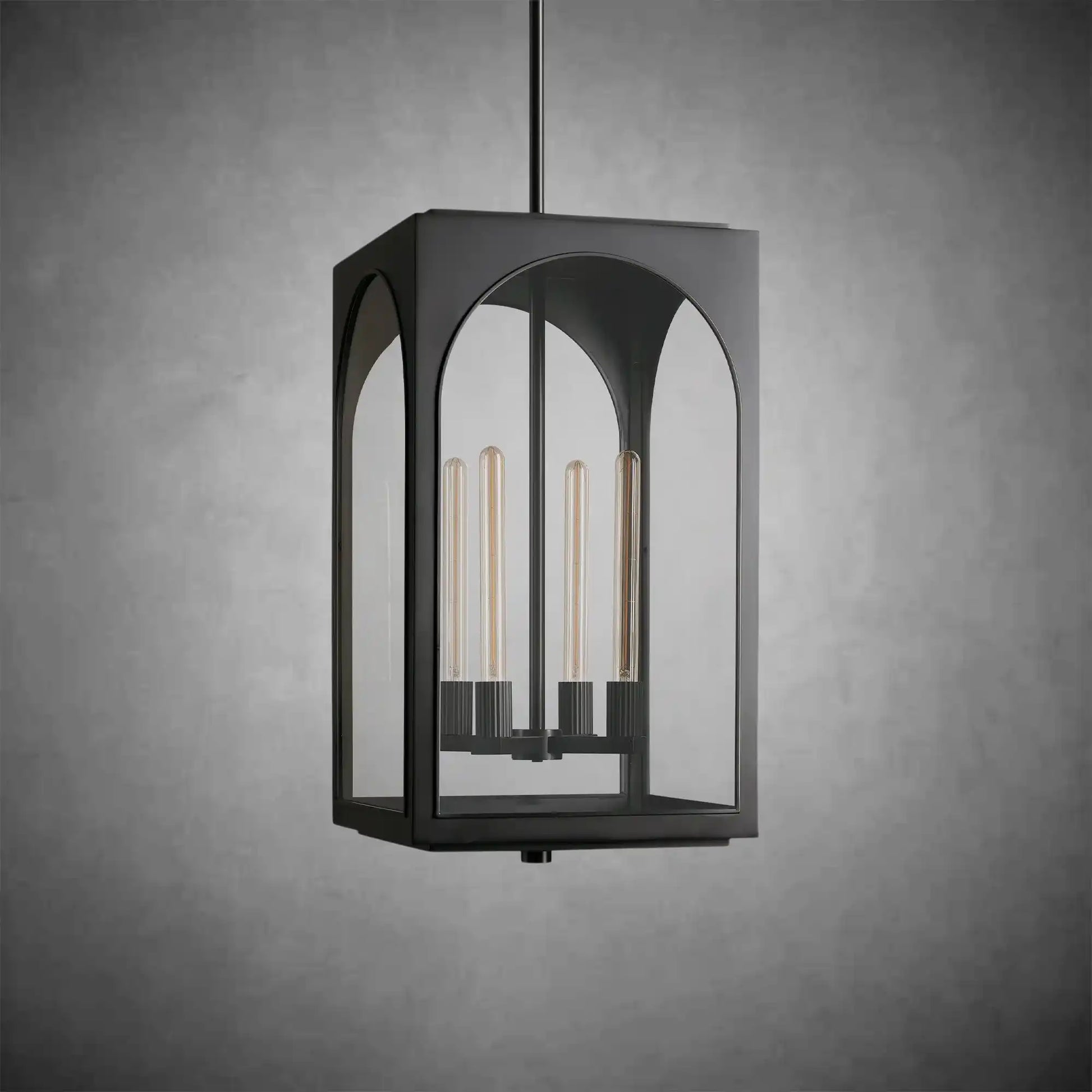 Palladian Outdoor Pendant – Brass or Bronze 28‑inch Wall Sconce