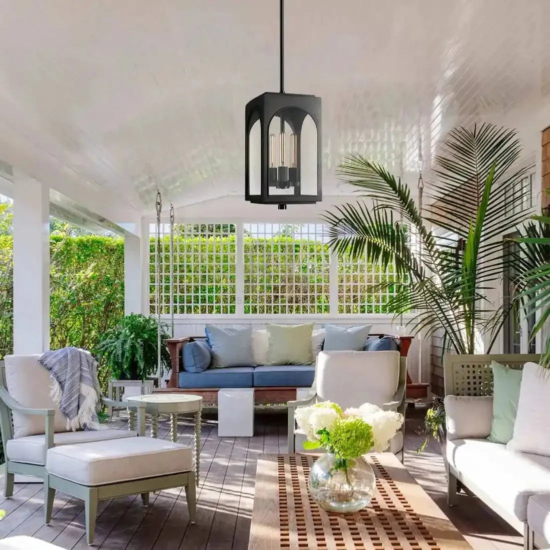 Palladian Outdoor Pendant – Brass or Bronze 28‑inch Wall Sconce