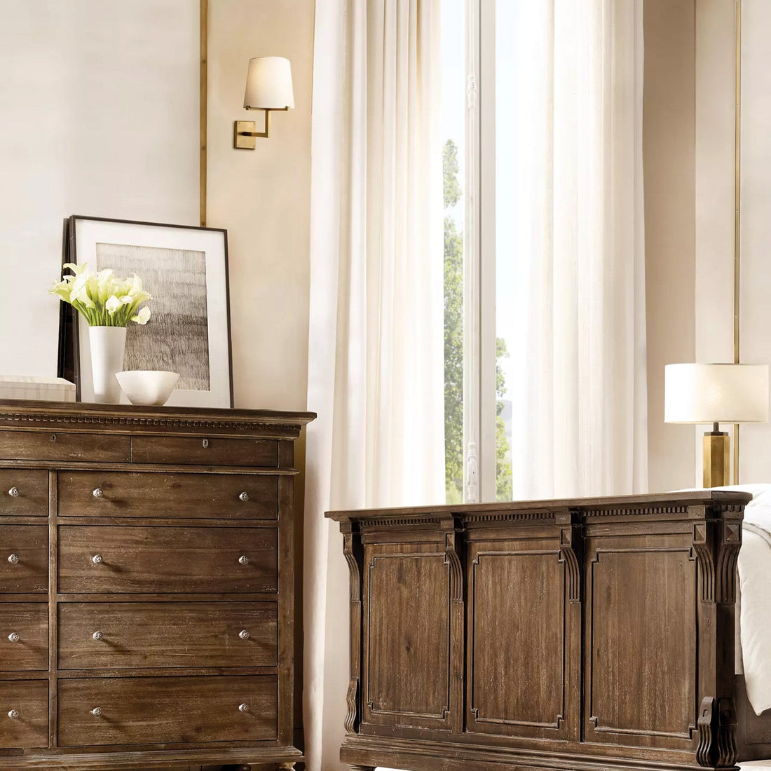 Paricia Fabric Shade Grand Sconce