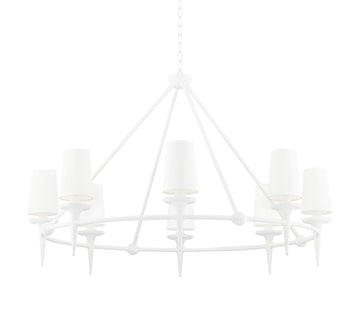 Penny Round Metal Chandelier 48"