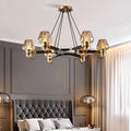 Brass,post-modern,industrial style, bulb, light luxury, 6 heads, glass, 8 heads,chandeliers, branch, pendants, Lyfairs, living room. bedroom, dining room, light,