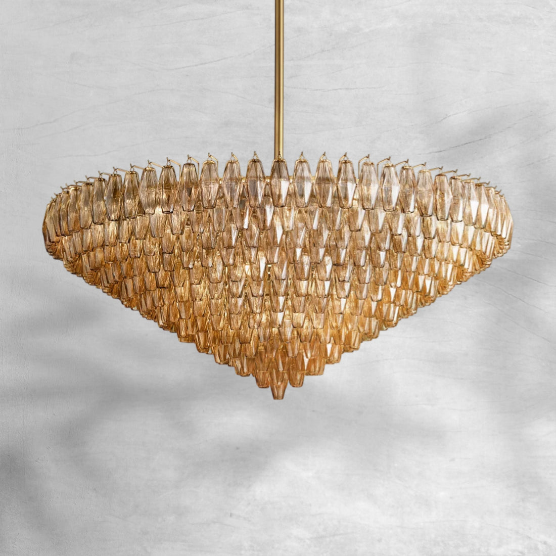 Clear Glass Tiered Round Chandelier – 37‑, 47‑, 62‑Inch Options