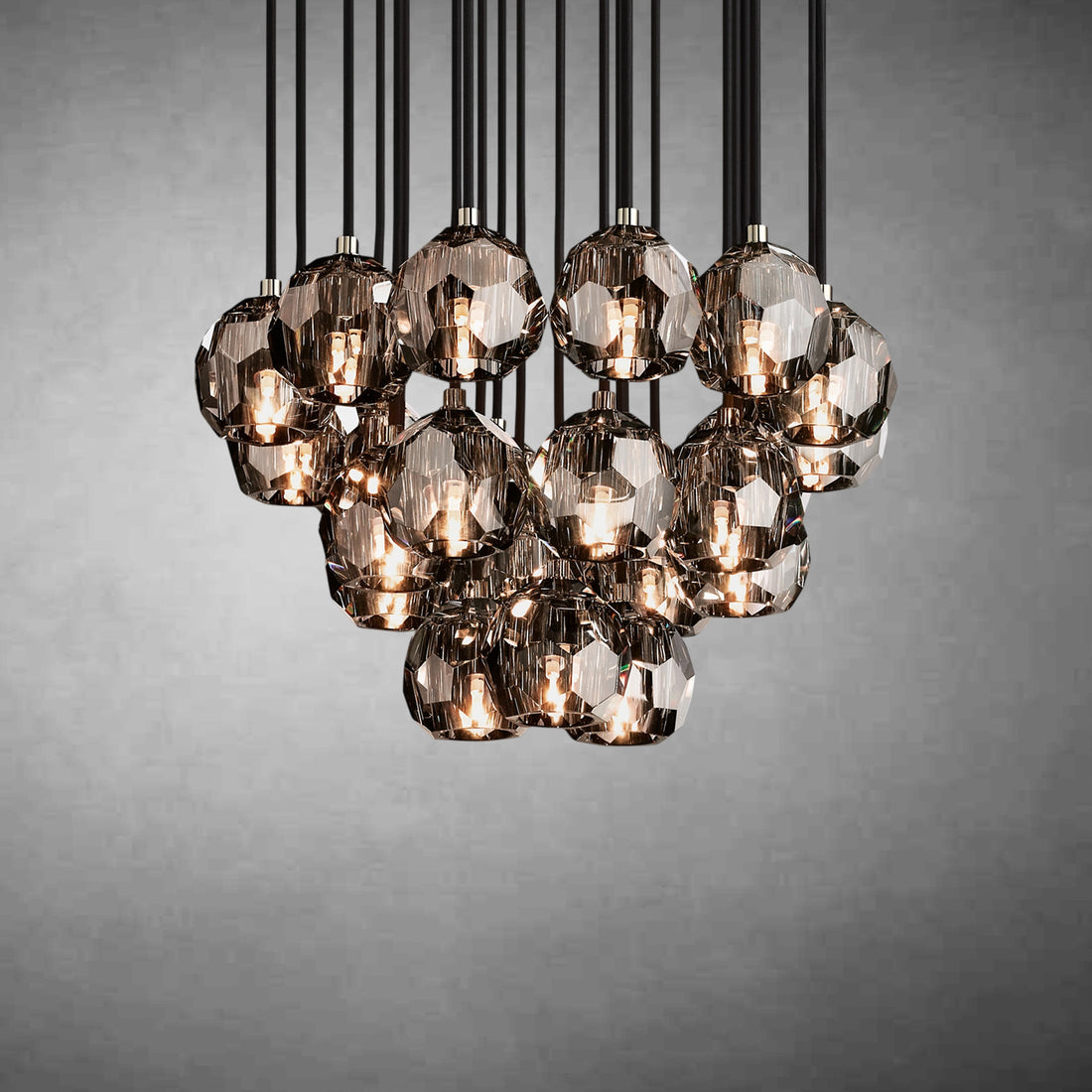 Bille De Crystal Cluster Round Chandelier 14''19''24''30''40"