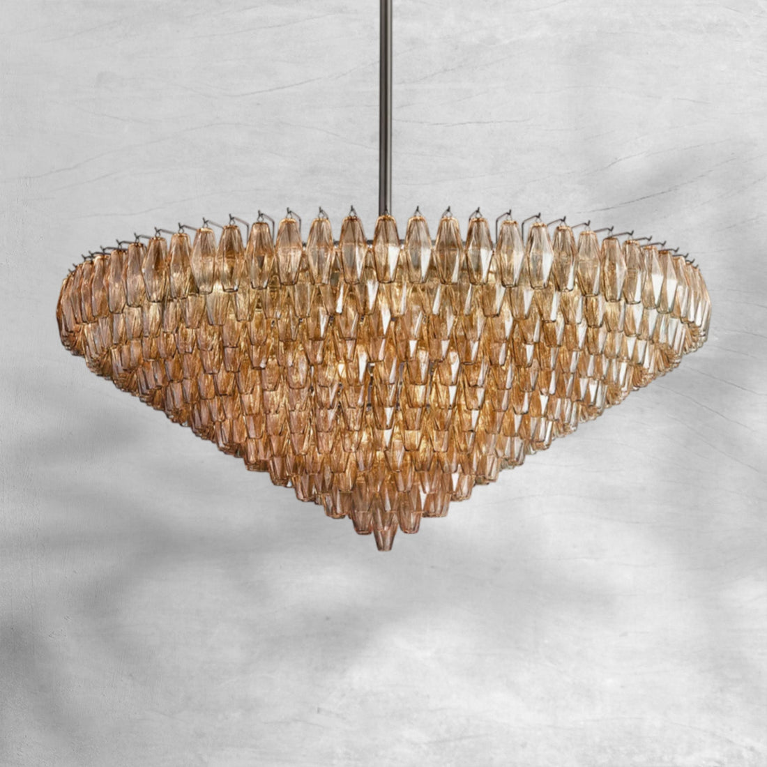 Clear Glass Tiered Round Chandelier – 37‑, 47‑, 62‑Inch Options