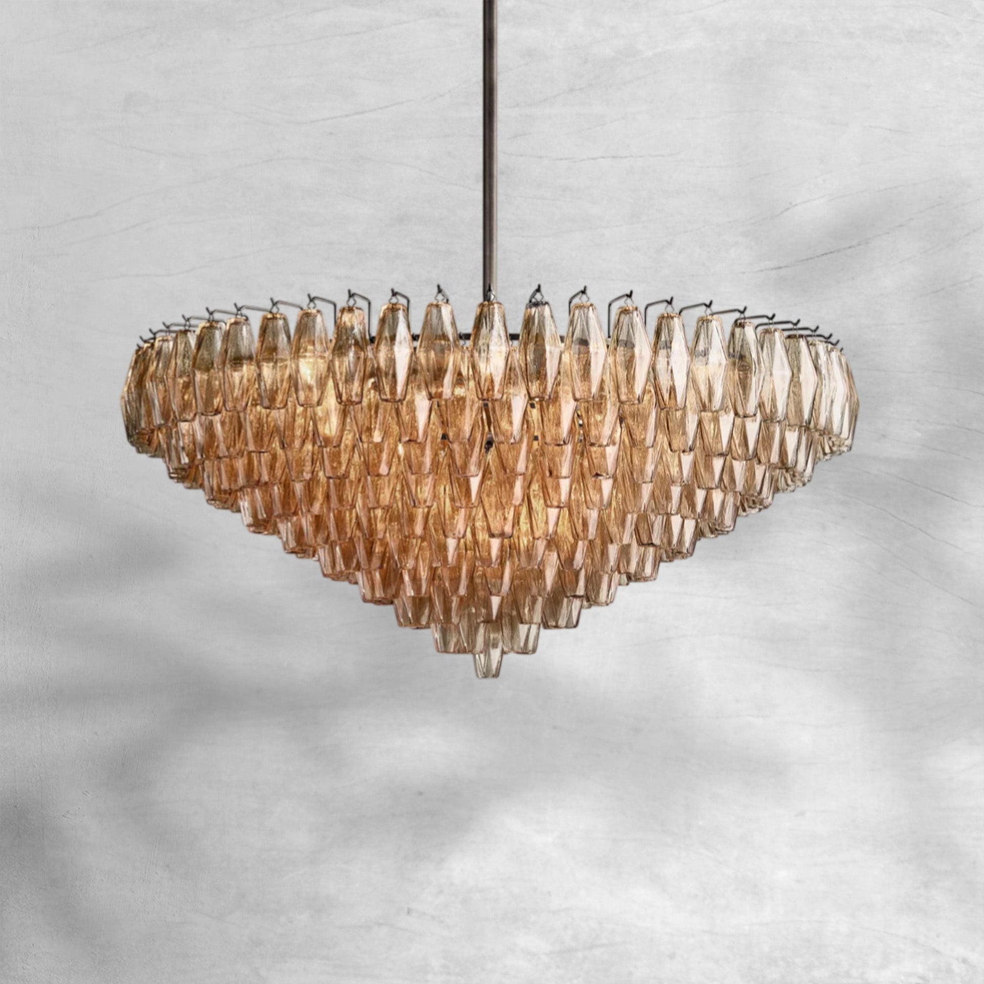 Clear Glass Tiered Round Chandelier – 37‑, 47‑, 62‑Inch Options