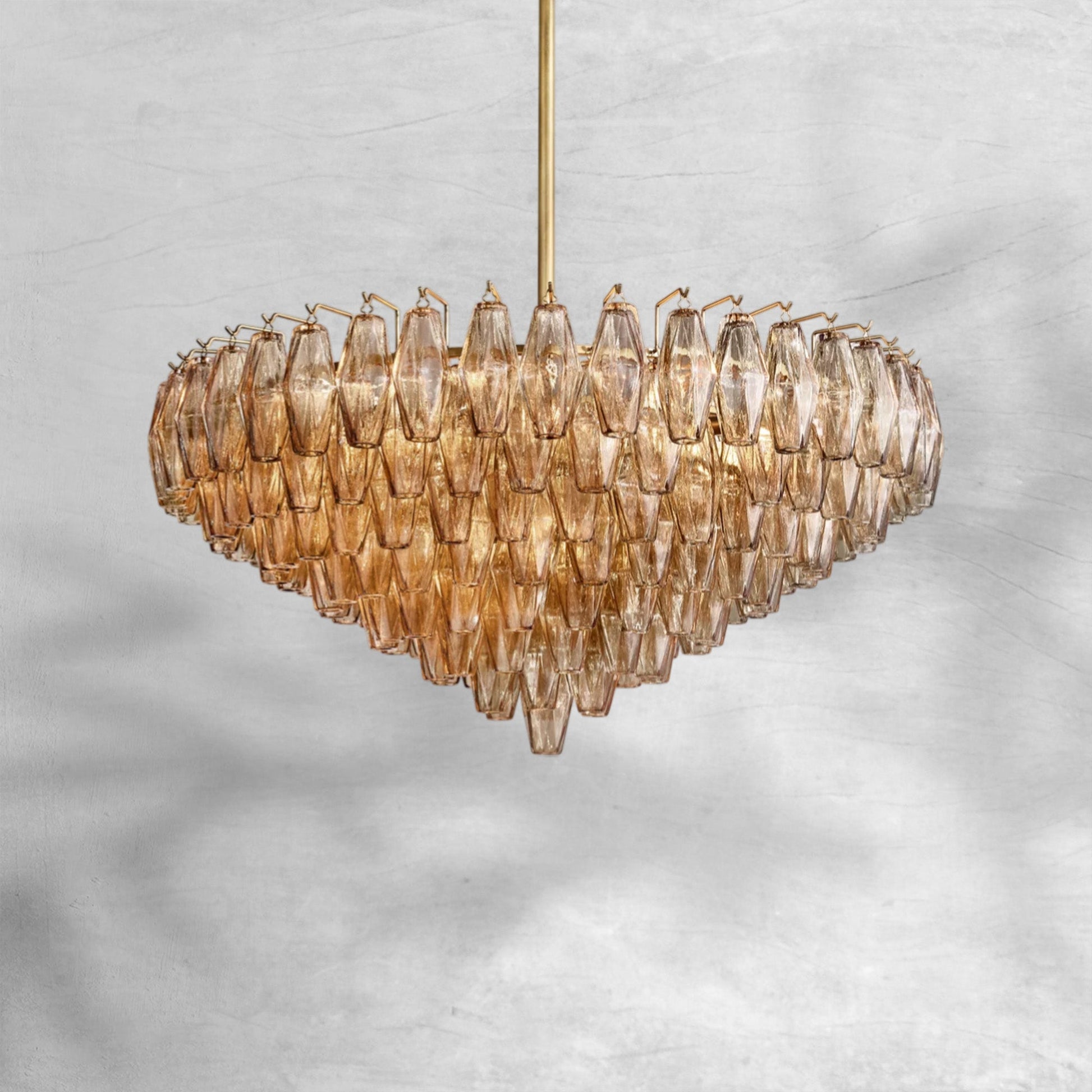 Clear Glass Tiered Round Chandelier – 37‑, 47‑, 62‑Inch Options