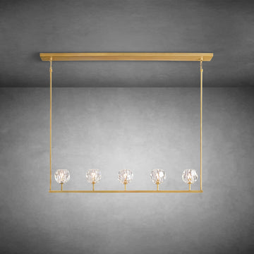 Bille De Crystal Ball Linear Chandelier 48” 60"