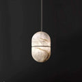 Alabaster Oval Pendant 5.9