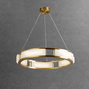 Qatar Alabaster Round Chandelier