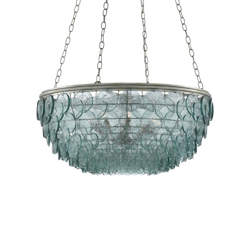 Currey & Company Quorum 8-Light Unique Geometric Chandelier, Elegant Brass Finish