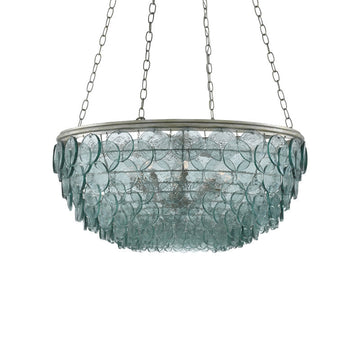 Currey & Company Quorum 8-Light Unique Geometric Chandelier, Elegant Brass Finish