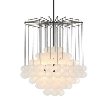 Baubles 6 Light Chandelier, Modern Round Glass Chandelier