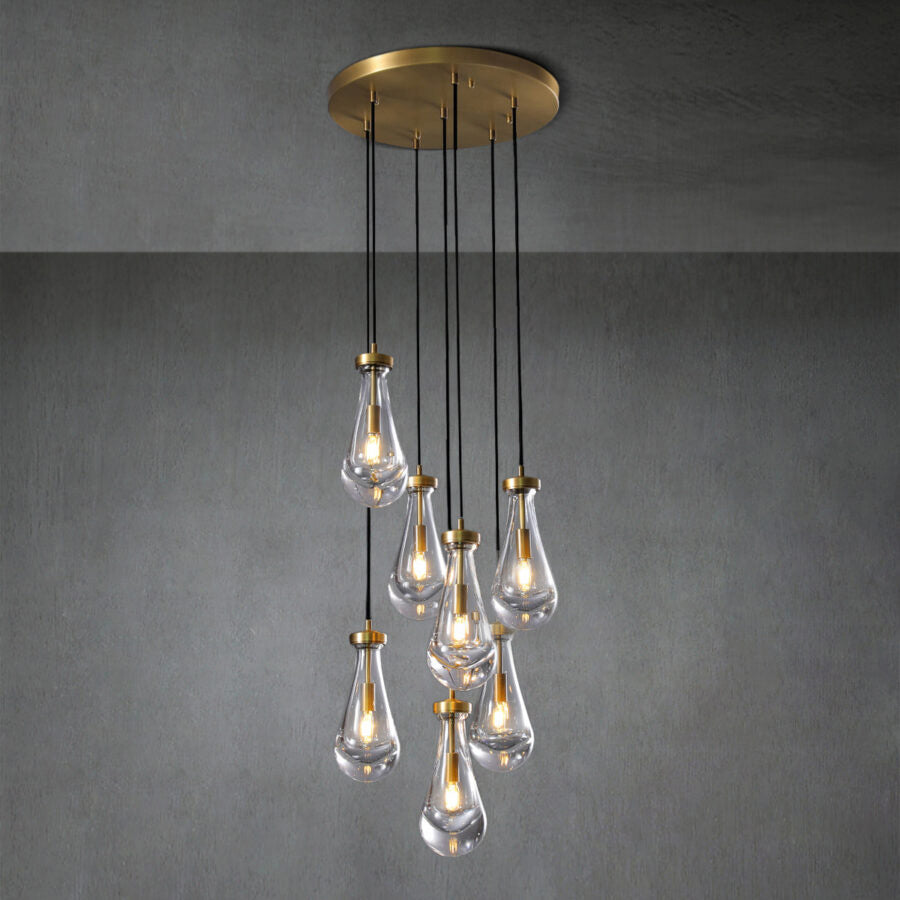 Raindrop Round Chandelier 18"