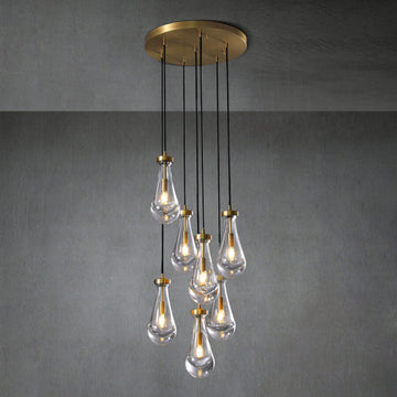 Raindrop Round Chandelier 18"