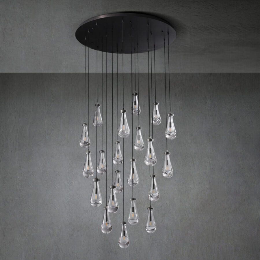 Raindrop Round Chandelier 47"