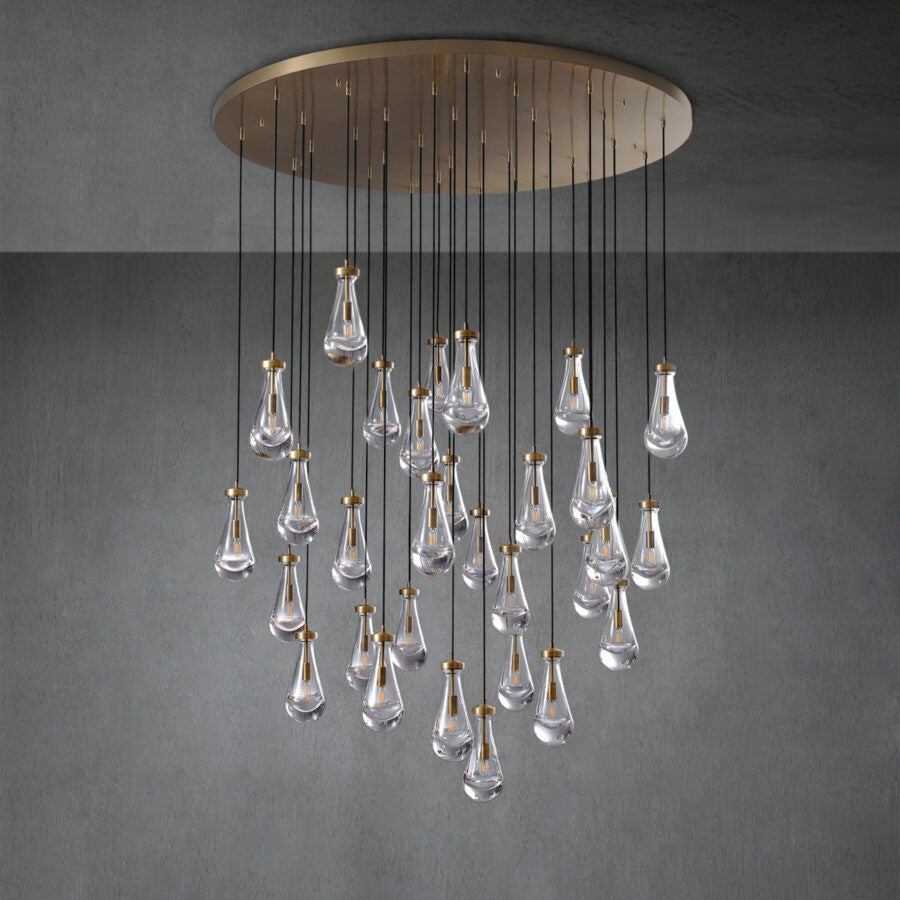 Raindrop Round Chandelier 60"