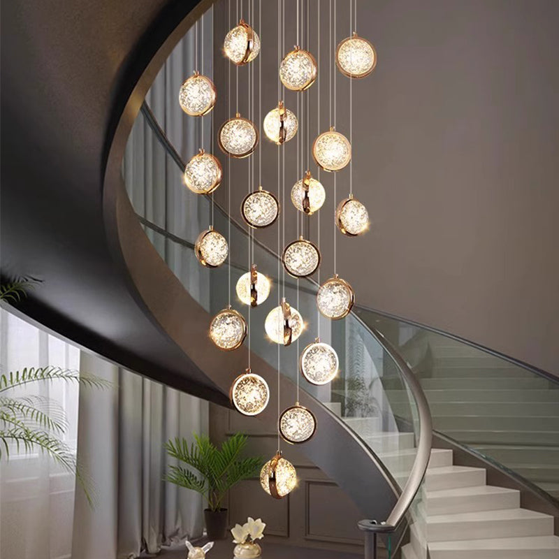 Reina Crystal Long Chandelier