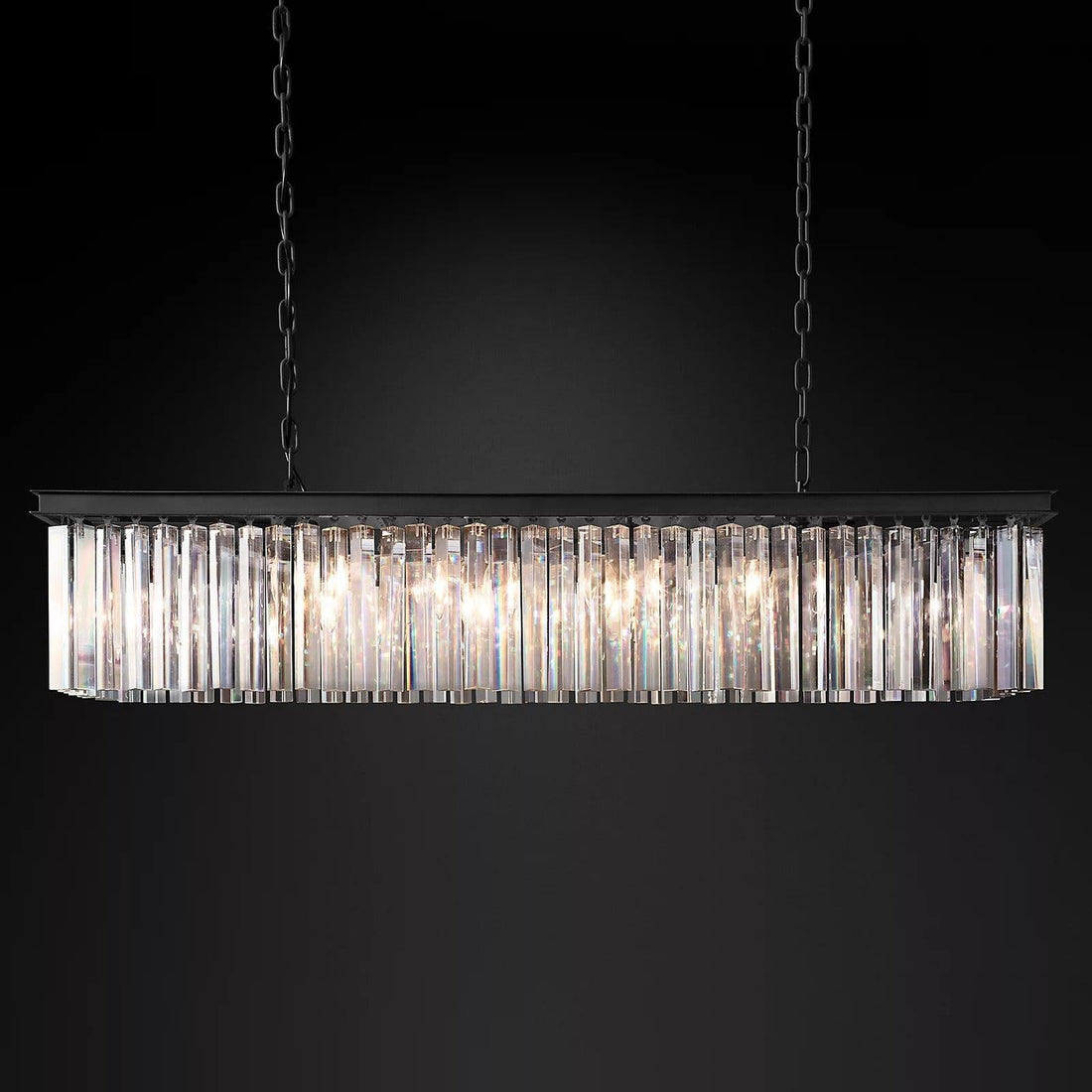 Rhysl Rectangular Crystal Chandelier 49"