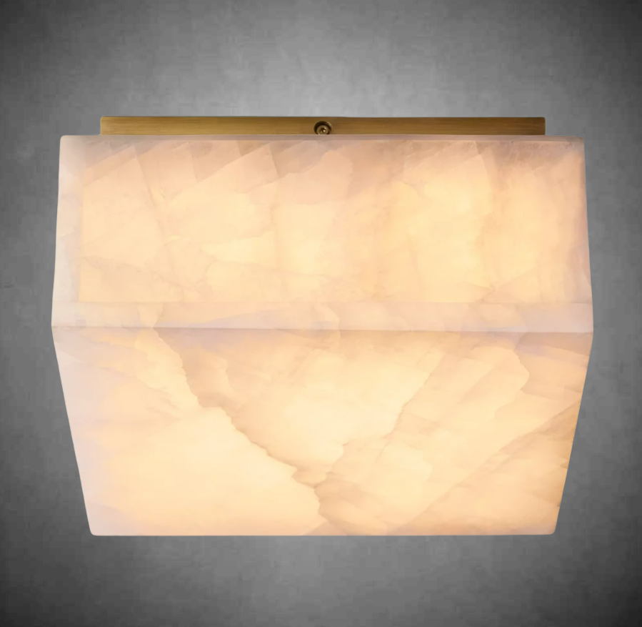 Rivago Calcite Square Flushmount 6"10"14"