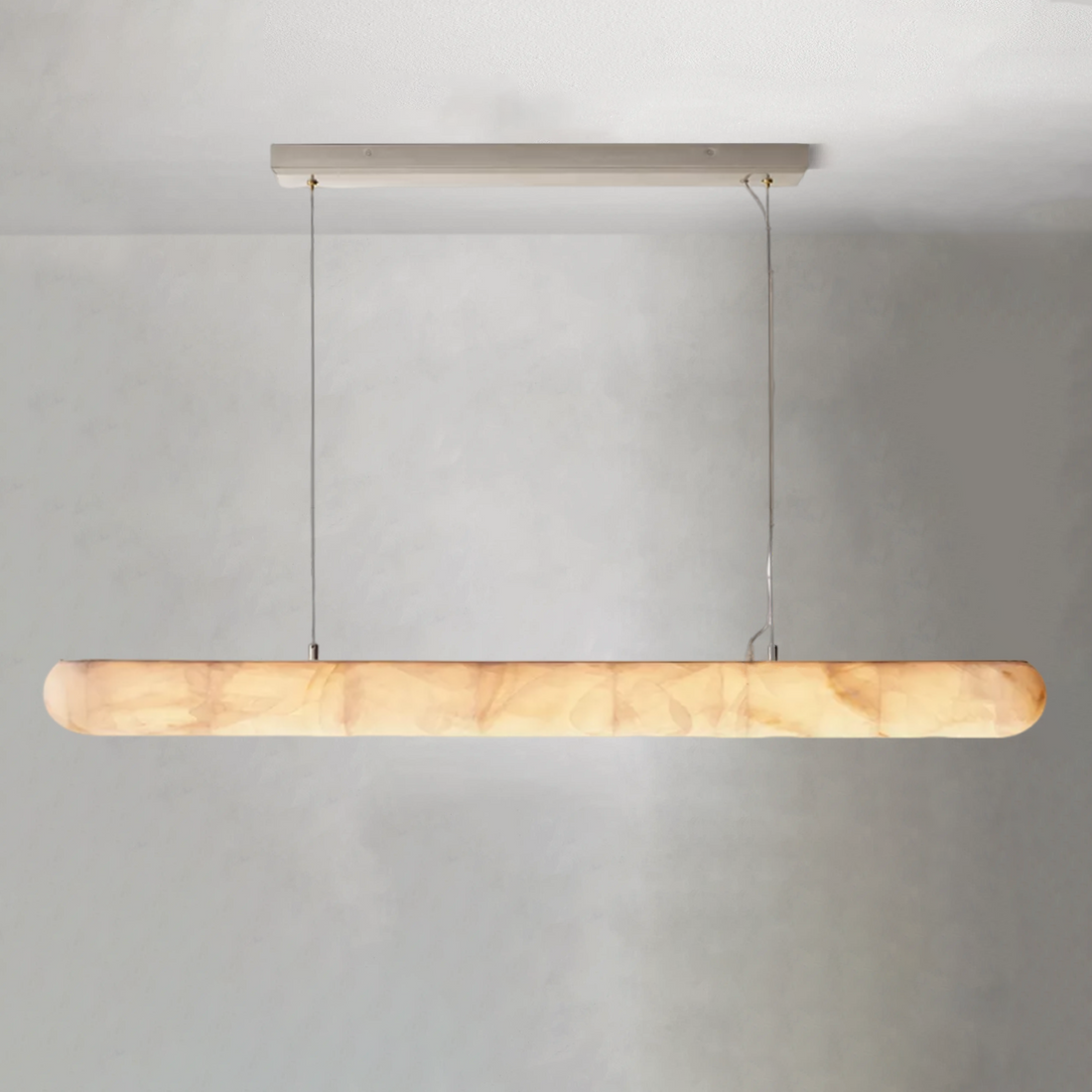 Rivago Lisse Alabaster Linear Chandelier 60" 80"