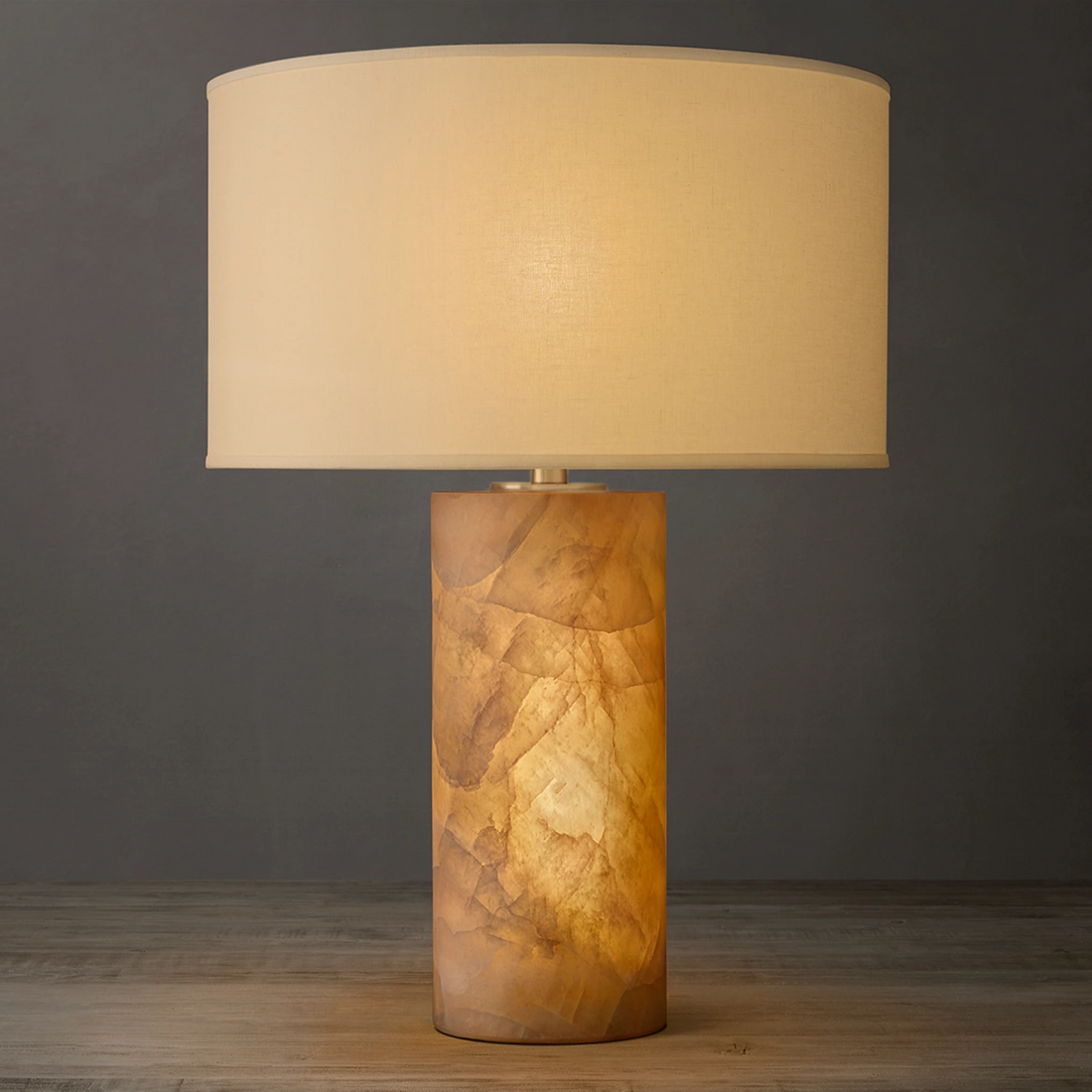 Rivago Lisse Alabaster Table Lamp 6"