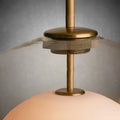 Romy Matte Porcelain Glass Dome Pendant Light with Brass Finish