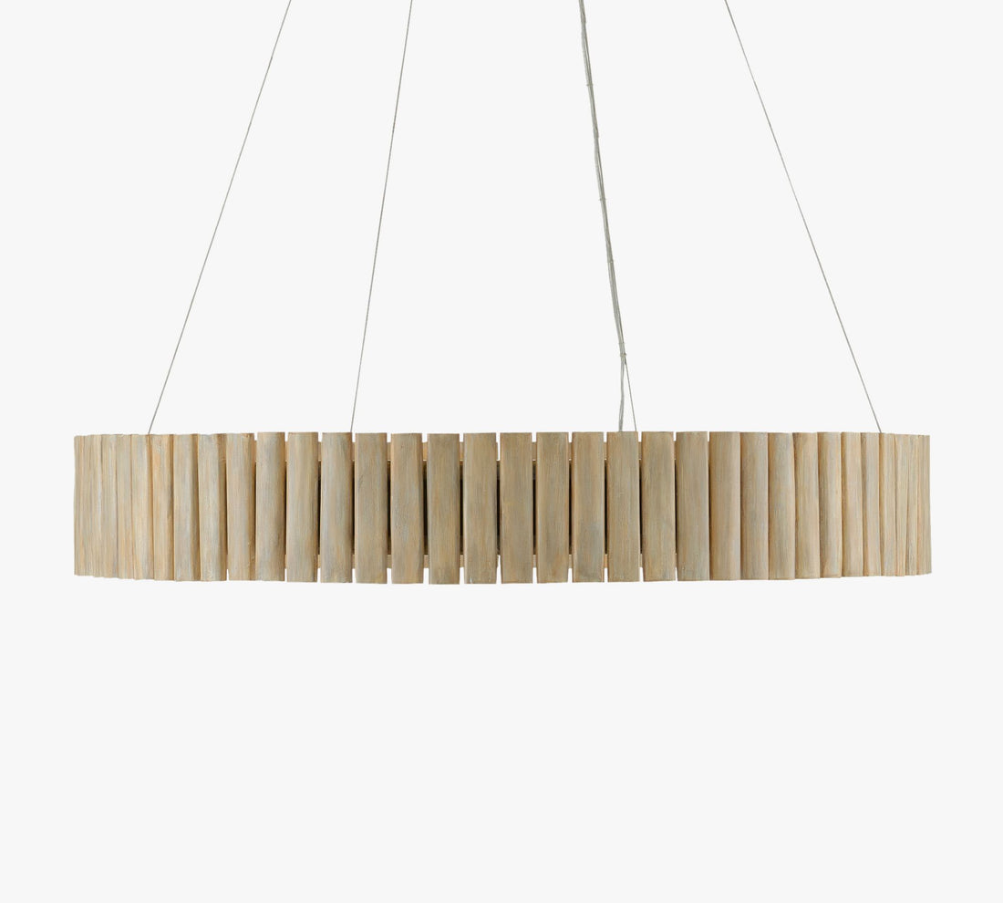 Rosalia Round Bamboo Chandelier 31"