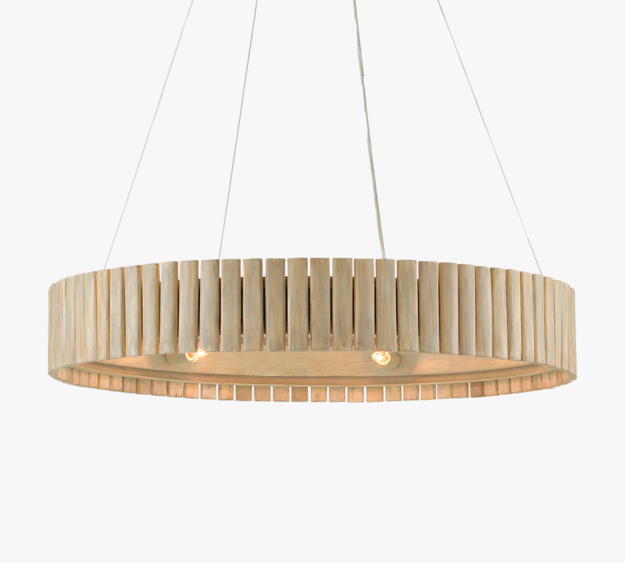 Rosalia Round Bamboo Chandelier 31"