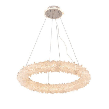 Round Luxury Rock Crystal Chandelier 32" D