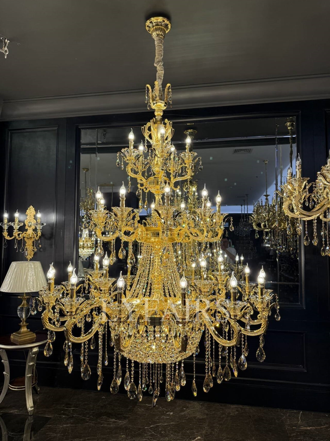 Royal Baroque Revival Vintage Chandelier Series with Waterfall Crystal