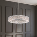 Sarella 18-Light Unique Statement Drum Chandelier with Clear Heritage Crystal