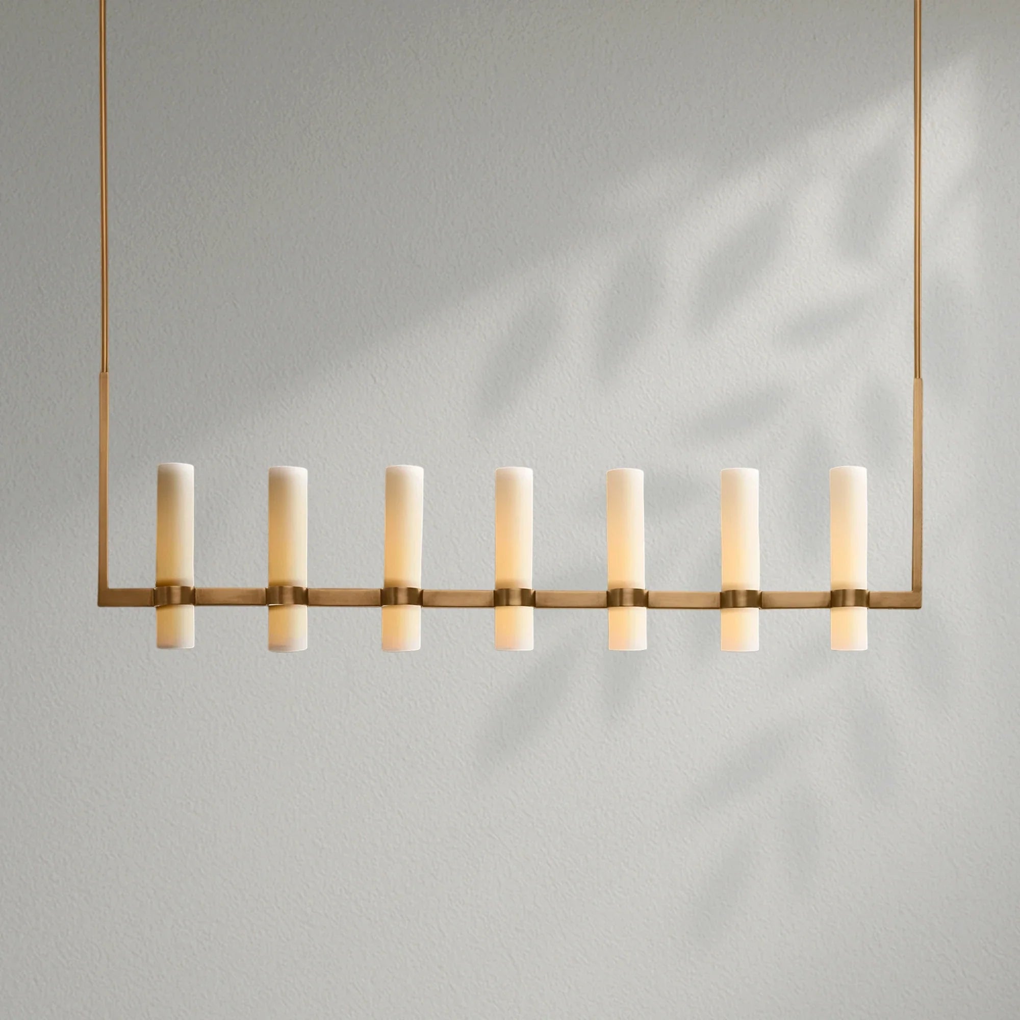 Savelle Linear Milk Glass Chandelier