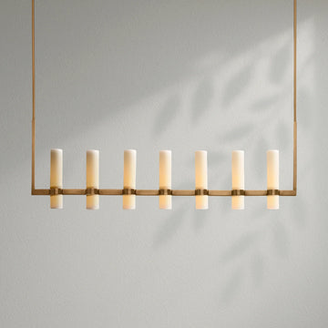 Savelle Linear Milk Glass Chandelier
