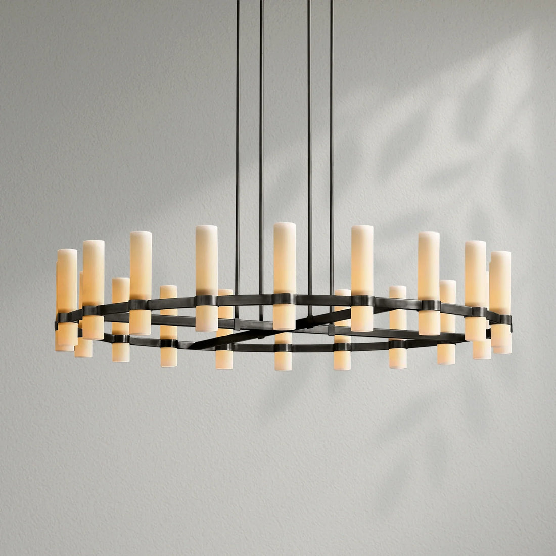 Savelle Round Milk Glass Chandelier