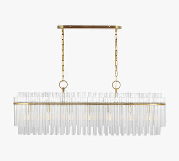 Scarlett Linear Glass Chandelier 48"