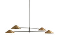 Merlin Lamps Simmar 4-Light Linear Brass Chandelier with Adjustable Drop