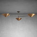 Simms Flush Mount Brass Ceiling Lamp with Rotating Shades