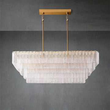 Siren Clear Rectangle Chandelier 59"