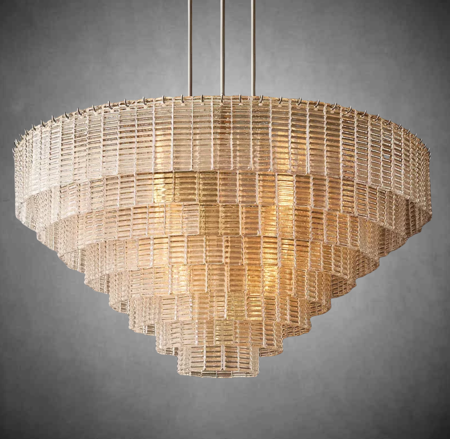 Siren Clear Round Chandelier 52"
