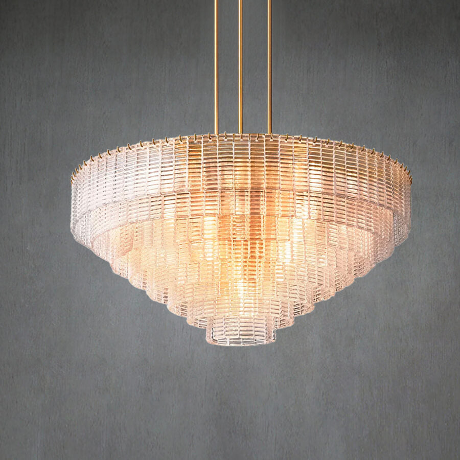 Siren Clear Round Chandelier 52"